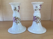 Vintage Pair of China,Ceramic Candlesticks