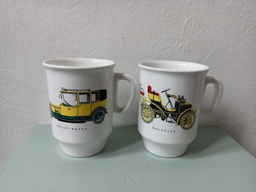Pair vintage cup mug - mug, wolseley