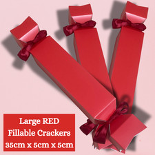 Empty Red Christmas Crackers