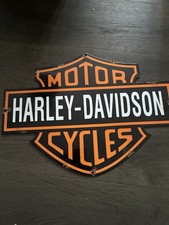 Harley-Davidson Motorcycles Vintage Style Porcelain enamel Garage Sign 20” X 14”
