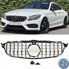 AMG C63 Panamericana GT Style Front Grille Chrome Mercedes C Class W205 14-18