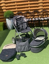 Mamas & Papas Sola2 mtx Denim Pushchair & Pram Stroller Adaptors Footmuff Bag
