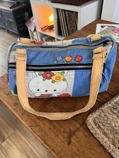 Handmade one off Re-Cycled handbag made of Children’s Bedding Bag denim lined