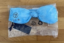 Jack Wills Bikini Top Knot Bandeau Ombré Blue UK 10 (S)