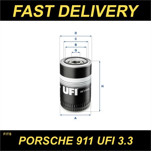 Ufi oil filter fits - fits, porsche