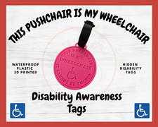 Pushchair Wheelchair sign Tag