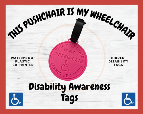 Pushchair wheelchair sign tag - pushchair,
