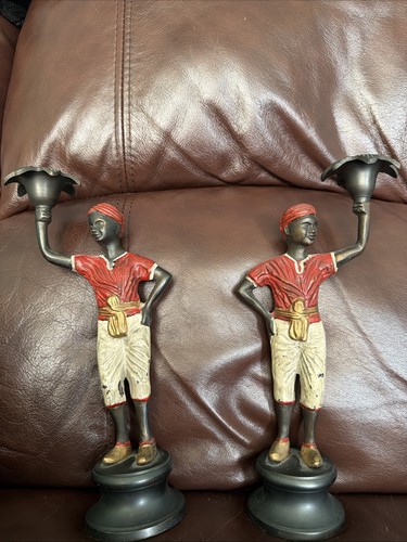 Vintage cast metal african - cast,