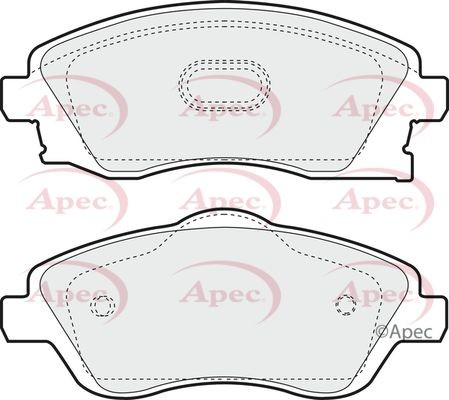 Apec front brake pad set - apec,