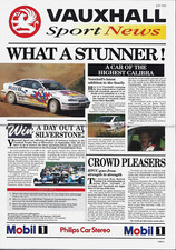 Vauxhall Sport News Magazine July 1992 UK Market Brochure Calibra Cavalier
