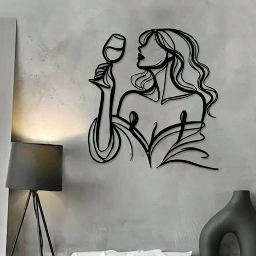 Metal lady wall - art, sculpture