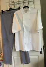 Chef Jacket And Trousers Size Medium