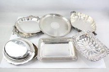 Vintage Silver Plate Gallery Trays, Platters & Entreé Dish Various Size 6906g