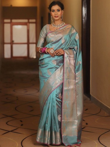 Indian cotton silk saree with - cotton,