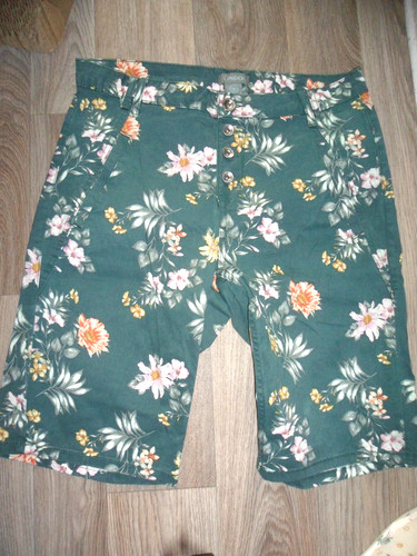 Lindex green floral button - green, fly