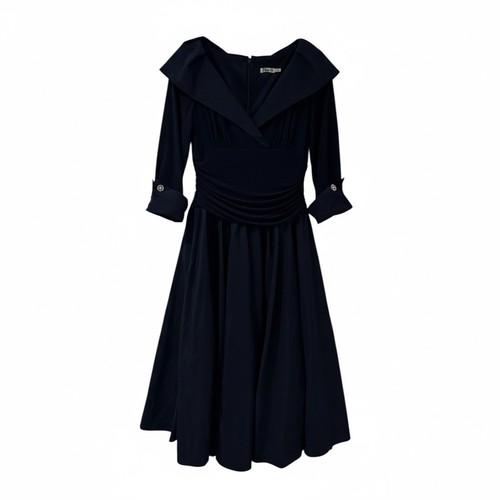 Eliza navy satin vintage - satin,