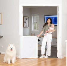 Perma Child Safety 2691 Child Safety Gate, White, 38.6" Tall Extends to 79" Wide