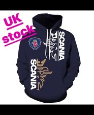 UK stock New Scania logo 3D print hoodie dark blue Truck fashion uk size XL
