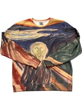 Mr Gugu & Miss Go 'The Scream' Jumper Men's Large Multicoloured Art Print Cotton