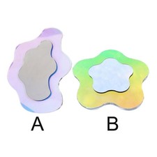 1x Makeup Mirror Acrylic Decor Wall Mount Funky Colorful Mirror for Bedroom