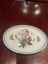 1972 Portmeirion Botanic Garden Christmas Rose 13" Oval Steak Platter  EXCELLENT