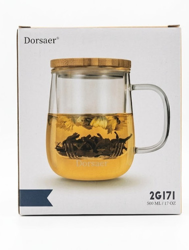 Dorsaer glass tea mug infuser - glass,