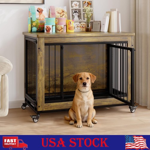 Dog crate furniture kennel - crate,