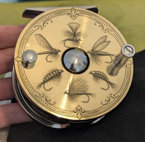 Custom engraved fly reel 6 - engraved, 5/6