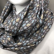 Infinity Double Loop Scarf Liberty “Hop On Hop Off” Tana Lawn Cotton Handmade