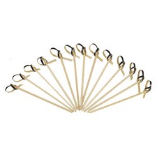Black & Tan Japanese Bamboo Cocktail Stick Swords Cute Aperitif Picks (100 Pack)