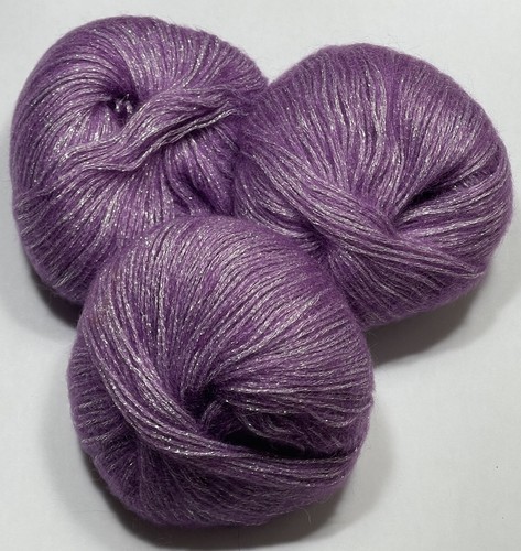 Purple glitter mohair yarn - purple,