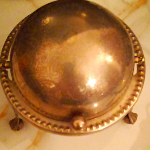 Silver plate lidded - plate,