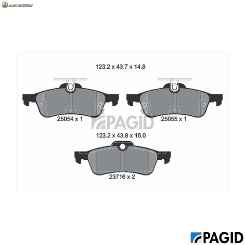 Brake pad set disc - pad,