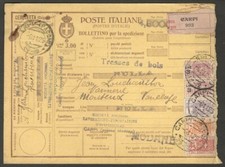 Italy 3.00 Lire parcel card
