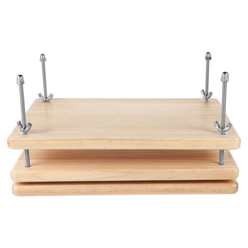 Khaki wooden book press clamp - book,