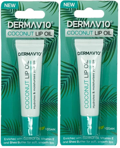 Derma v10 coconut lip - derma, oil
