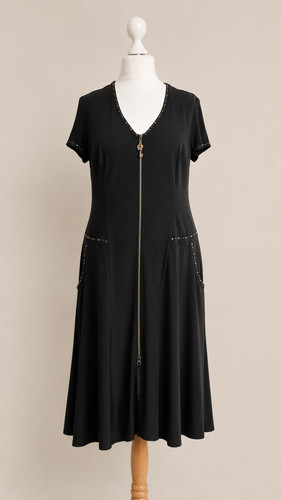 Joseph ribkoff black zip front - joseph,