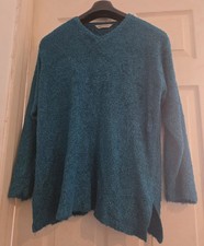 Instyle Teal Blue Fluffy Knit