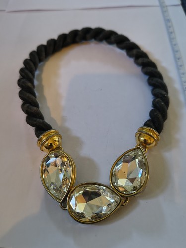 Chunky collar black rope - collar,