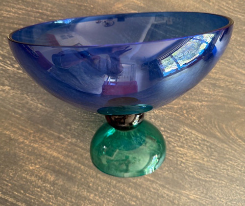 Glass pedestal bowl - bowl, designed
