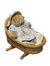 Vintage Woven Wicker Doll
