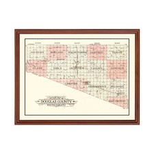 Old map douglas county sd - of,