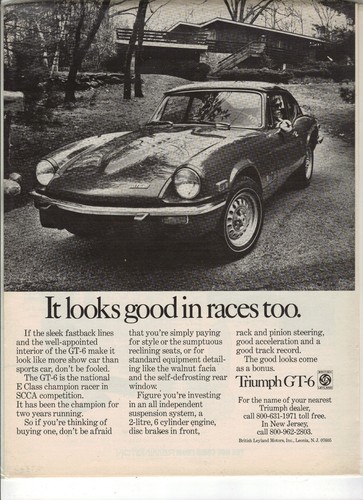 Original 1971 triumph - original, gt-6