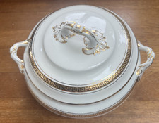 Vintage lidded soup dish - lidded,