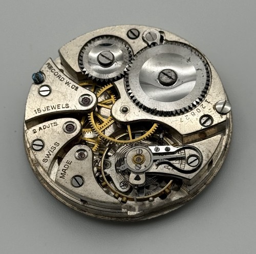 Record pocket watch - watch, movement