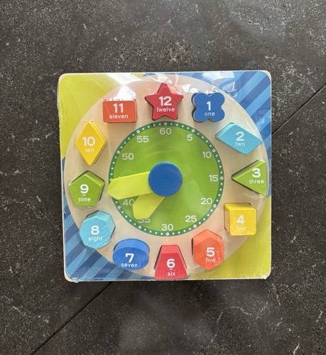Wooden teaching clock and - teaching,