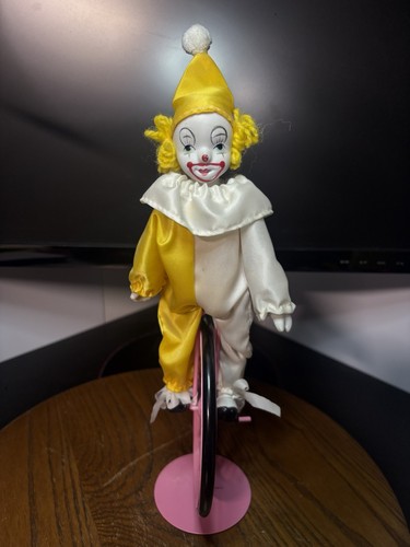 Vintage circus clown riding - vintage,