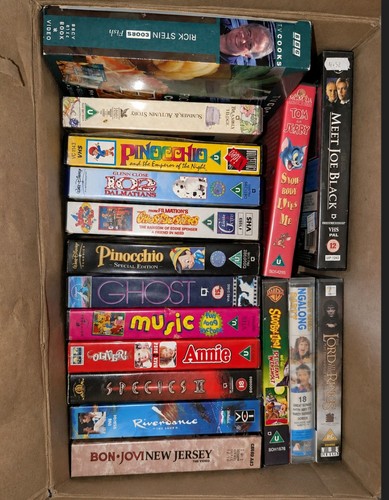 Job lot mixed vhs tapes - job,