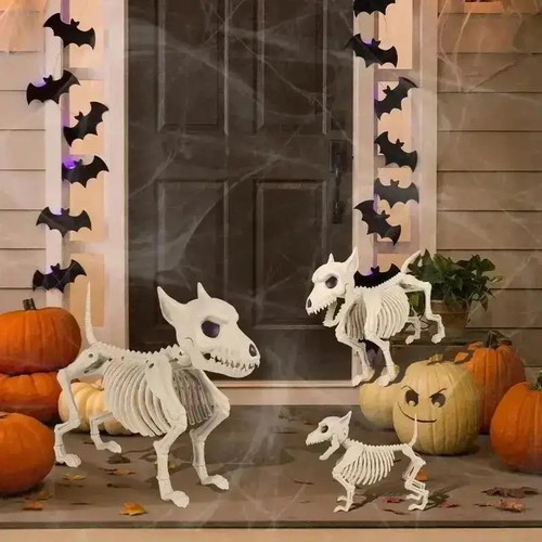 Halloween wolf skeleton - wolf,