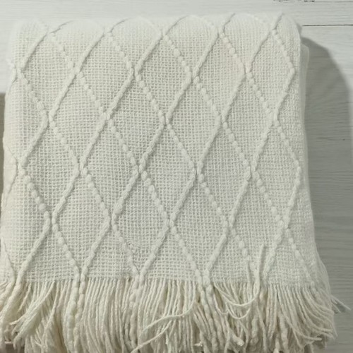 Tassel nordic diamond knit - tassel,